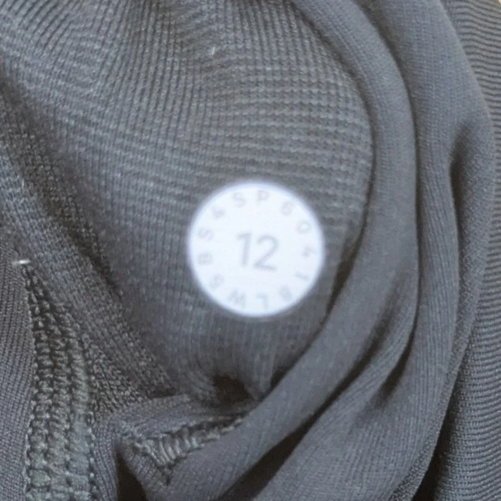 Lululemon Wunder Under Leggings‎ Womens 12 Dark Gray Mesh Insert High Rise Tight